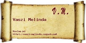 Vaszi Melinda névjegykártya